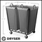 Dryser Commercial Heavy-Duty Rolling Laundry Hamper, Steel Frame Cart on Wheels with Removable Canvas Bin for Hotel or Home